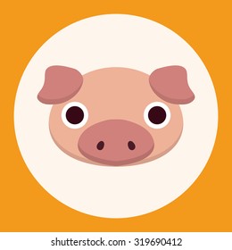 animal pig cartoon theme elements