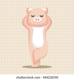 animal pig cartoon theme elements