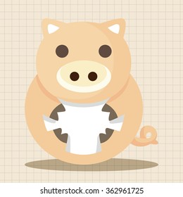 animal pig cartoon theme elements