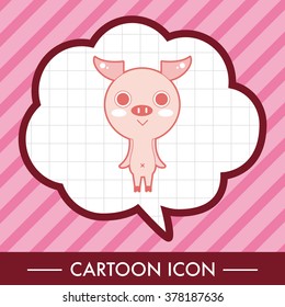animal pig cartoon theme elements