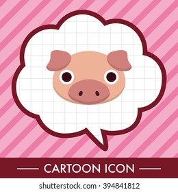 animal pig cartoon theme elements