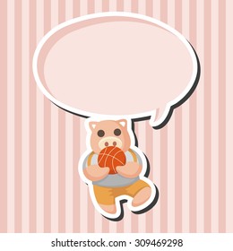 Animal pig doing sports cartoon theme elements
