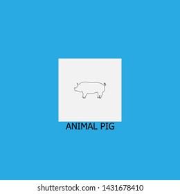 animal pig icon sign signifier vector