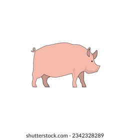 animal pig vector type icon