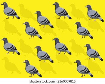 Animal Pigeon Walking Seamless Wallpaper Background