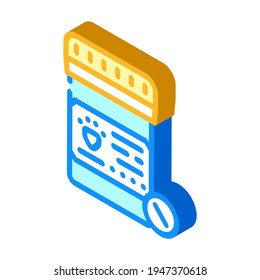 animal pills isometric icon vector. animal pills sign. isolated symbol illustration