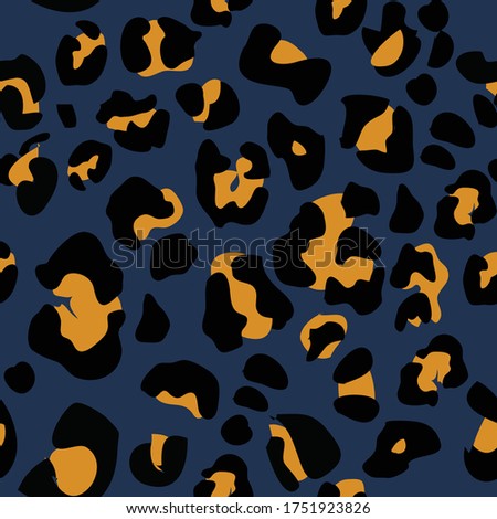 Animal pint pattern blue print