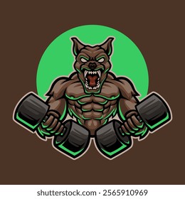 Animal Pit Bull Gym Mascot Vector Illustration Works Perfectly for Your Brand Business