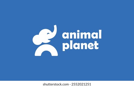 Animal Planet logo.  Elephant logo design eps