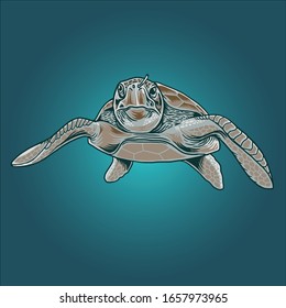 animal  plastic and marine pollution illustration