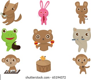 animal play music