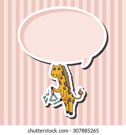 animal playing instrument cartoon theme elements