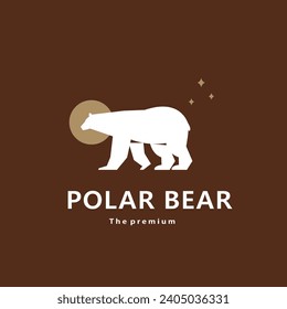 animal polar bear natural logo vector icon silhouette retro hipster