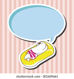 animal polar bear summer cartoon theme elements