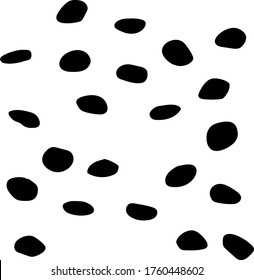 Animal Polka. Seamless Ink Background. Animal Paint. Polkadot Ink Pattern. Black Animal Polka. Graffiti Fur Cheetah Circle. Dirty Dirt. White Hand Dot. Speckle Print Dirt. Dalmatian Paint Texture