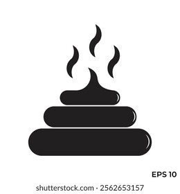 animal poop flat icon vector