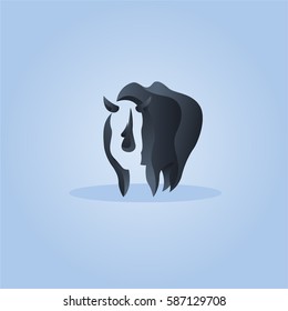  Animal portrait Rhino . Animal abstract design. Animal vector illustration.