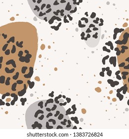 Animal print abstract seamless pattern