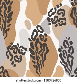 Animal print abstract seamless pattern