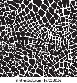 Animal print background. Reptile skin seamless pattern.