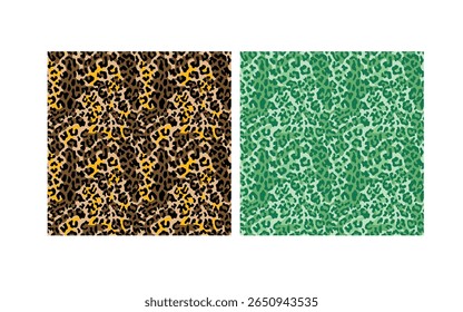Impressão animal em preto e branco. Leopardo na moda ou estilo de mancha de chita. impressão padrão de leopardo turquesa. Leopardo Verde.