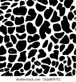 Animal print black and white, seamless pattern for your design. Vector illustration