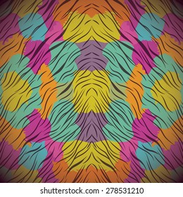 animal print design over colored background, vector illustration