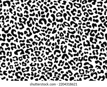 Animal Print Leopard Black White Seamless Stock Vector (Royalty Free ...