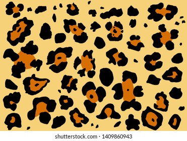 Animal print leopard. Fashionable stylish pattern with a cheetah, panther ornament. Wild background for textiles, packaging, design.