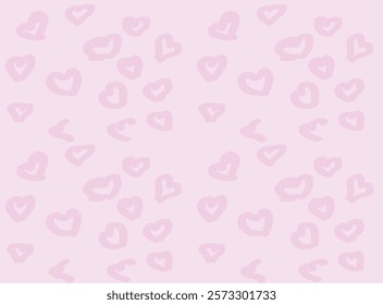 animal print leopard pattern heart shape background