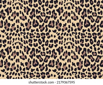 
Animal print leopard seamless trendy pattern yellow background vector texture for textile.