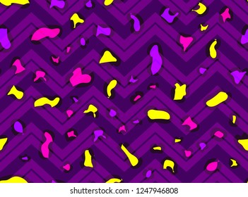 Animal print, leopard skin seamless pattern. Trendy colors