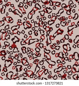 Animal print, leopard skin seamless pattern. Trendy colors