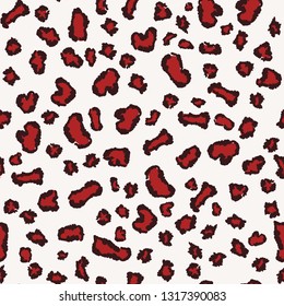 Animal print, leopard skin seamless pattern. Trendy colors