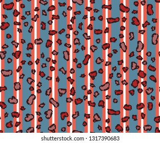 Animal print, leopard skin seamless pattern. Trendy colors