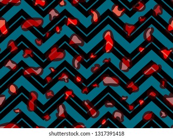 Animal print, leopard skin seamless pattern. Trendy colors