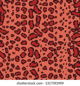 Animal print, leopard skin seamless pattern. Trendy colors