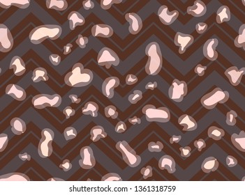 Animal print, leopard skin seamless pattern. Trendy colors