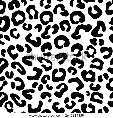 
animal print leopard skin texture seamless black white pattern