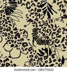 Animal print, leopard texture background, snake skin