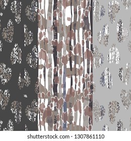 Animal print, leopard texture  over Hearts pattern