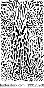 Animal print monochrome vector fashion background .