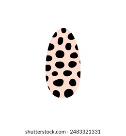 animal print nail art pattern vector illustration template design