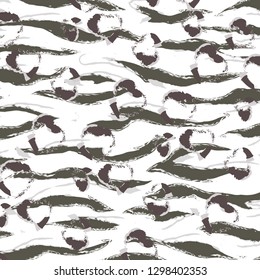 Animal print over Hearts pattern