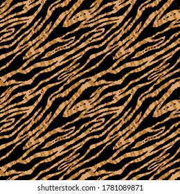 Animal print pattern, hand drawn vector background