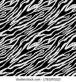 Animal print pattern, hand drawn vector background