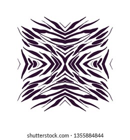 Animal print pattern isolated on white background. Card design template. Vector.