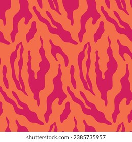 Animal print pattern orange and pink