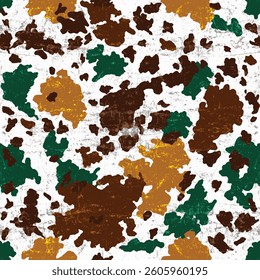 Animal Print Pattern Seamless Cow Texture. Vector Monochrome Pattern. Abstract Illustration Cow Skin Background design for cloth,wrapping,wallpaper.Abstract illustration, animal spot print.
