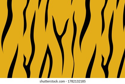 Animal Print Pattern: Tiger Pattern Vector Illustration